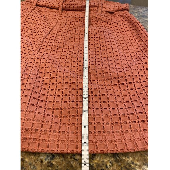 A New Day Tie Paper Bag Eyelet Shorts  - Coral - Size 10 - NWOT - Picture 4 of 11
